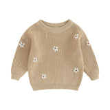 MQTIME  -  Winter Autumn New Baby Boys Girls Sweater Long Sleeve Cute Flower Knit Clothes Newborn Knitwear Pullover Top For Infant