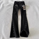 MQTIME  -  American Retro Vintage Vintage Jeans Versatile Loose Casual Wide Leg Pants Curved Knife Slightly Flared High Street Slimming