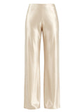 MQTIME  -  High Waist Silk Satin Wide Leg Pants Straight Cut Women's Premium Quality Trousers Drapey Elegant Fashionable Spring