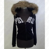 MQTIME  -  Y2k Women Gothic Hip Hop Fashion Graphic Punk Letter Print Zip Up Hoodies Aesthetic Harajuku Hoodies Clothes Streetwear