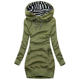MQTIME  -  Fashion Womens Slim Fit Long Sleeve Hoodie Casual Streetwear Pullover Warm Loose Sweatshirt Tops for Autumn Winter