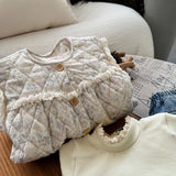 MQTIME  -  Girls Thickened Warm Jackets Kids Floral Cotton Coats Children Print Round Neck One Breasted Outerwear Toddler Fashion Parkas