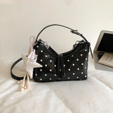  MQTIME  -  Cute Polka Dot Small Shoulder Bag Ladies Short Handle Casual Daily Underarm Purse Women Crossbody Bags Female Handbags