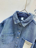 MQTIME  -  Children Boy Autumn Denim Jackets Cotton Sticker Pockets Infant Baby Boys Outerwear Loose Korea Turn Down Collar Little Boy Coat