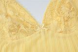 MQTIME  -  Sexy Flowy Crinkle Texture Camisole Top Lace Trim Y2K  Adjustable Spaghetti Strap Bow Front Babydoll Tank Top Ladies Crop Vest