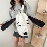 MQTIME  -  Cute Little Dog Canvas Bapa Portable Travel Bag Korean Sle Student Fem oulder Bag Large Capaci Foldable Bapa