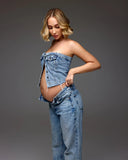 MQTIME  -  ﻿ Maternity Dress PhotoShoot Pregnancy Gown Elegant Belly Bump Photography Outfit for Baby Shower Studio Summer Button denim top
