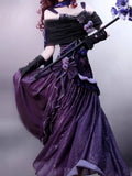 MQTIME  -  Mysterious Nocturne Velvet Elegant Mermaid Dress Elegant Gown Strap Dress Lolita Purple Evening Party Long Dresses