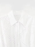 MQTIME  -  New White Midi Dress Long Sleeve Embroidery Blouse Dress Regular Fit Fashion Women's Dress Mujer Chic Vestidos