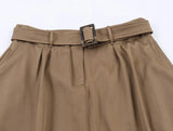  MQTIME  -  Women Leisure Skirts Spring Summer New Fashion Solid Color Mini Skirts For Women Elegant High Waist Khaki Skirts