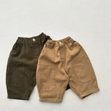 MQTIME  -  Autumn New Children Cargo Pants Solid Boys Vintage Casual Pants Girls Harem Pants Cotton Baby Pocket Trousers Kids Clothes