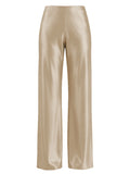 MQTIME  -  High Waist Silk Satin Wide Leg Pants Straight Cut Women's Premium Quality Trousers Drapey Elegant Fashionable Spring