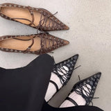  MQTIME  -  Pointed Toe Flat Bottomed Ballet Single Shoes Punk Style New Fashionable Women Shoes rivet strap bow Handmade Shoe
