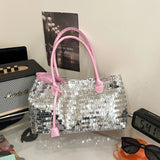  MQTIME  -  Sequins Shoulder Bags for Women Designer New Trendy Fashion Evening Party Bling Square Bag Handbags and Purses