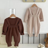 MQTIME  -  New Autumn Winter 0-3Yrs Toddler Baby Girl Boys Clothes Infant Baby Girls Boys Long Sleeved Solid Color Cardigan Jumpsuit