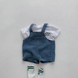 MQTIME  -  Summer Baby Clothing Set Girls Clothes Infant Tee and Denim Overall Suit Toddler Boys Outfit