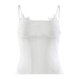  MQTIME  -  Spring and Summer New Solid Color Fashion Suspender Waist Top Women's Clothing