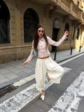 MQTIME  -  Women's Lace Loose Lantern Pants Fashion Commuting Ruffle Casual Wide Leg  Streetwear Daily Trousers New Women Pants 2026