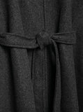 MQTIME  -  Solid Stand Collar Cape Coats Women Casual Batwing Sleeves Button Front Belted Waist Loose Poncho Outerwear Lady Daily Wear New
