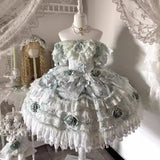 MQTIME  -  Young Girl Birthday Lolita Tutu Dress Trailing Princess Adult Party Dress Women Wedding High Quality Dress Photography Clothes