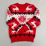 MQTIME  -  Women Kids Red Christmas Sweaters Casual Soft Jumpers Warm Thicken Matching Outfits Pullover Knitwear Xmas Family Look New