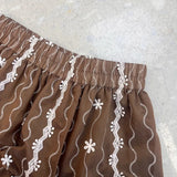 MQTIME  -  Korean Korean Casual Crochet Geometric Print A-LINE Mid-length Fashion Skirts