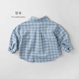 MQTIME  -  Spring New Children Long Sleeve Denim Shirts For Boys Lapel Tops Infant Girls Denim Cardigan Kids Blouse Baby Clothes