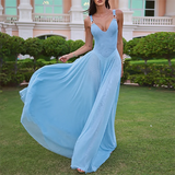 MQTIME  -  Temperament High Waisted Ruched Mesh Patchwork Dress Casual Sleeveless Solid Evening Party Dress Sexy Hollow Out V Halter Dress