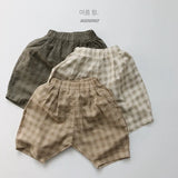 MQTIME  -  Korean Style Summer Baby Boys Plaid Outfits Cotton Linen Shirts Shorts 2pcs Toddlers Kids Casual Thin Sets