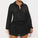 MQTIME  -  Sexy Ruffle Dress Two Piece Skirt Sets Party Wear 2025 Women Y2K Streetwear Fall Party Dress Elegant 2 Piece Sets Woman Outfit