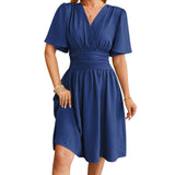MQTIME  -  Elegant Floral Print Sleeveless Maxi Dress Women Summer Boho V-Neck Casual A-line Dress with Pockets and Belt