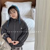 MQTIME  -  Winter New Children Long Sleeve Warm Letter Coat Plus Velvet Thick Boys Down Jackets Baby Girls Padded Jacket Kids Clothes