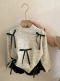 MQTIME  -  New Spring Kids Clothes Set Children Cute Thin Style Sweater +Skirt Girls Bow Outwear