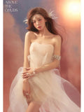 MQTIME  -  Women Photography Props Elegant Angel Fairy White Dress Party Ball Dresses Photo Shooting Dresses Accessories Clothes