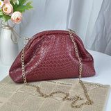 MQTIME  -  New Niche High-End Textured Gold Woven Bag Large Capacity Women's Commuter Shoulder Crossbody Bag