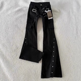 MQTIME  -  American Retro Vintage Vintage Jeans Versatile Loose Casual Wide Leg Pants Curved Knife Slightly Flared High Street Slimming