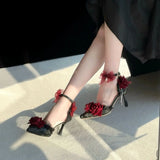 MQTIME  -  heeled sandals designer shoes woman trend lolita cosplay Elegant woman heeled shoes black goth y2k Luxury heels japanese