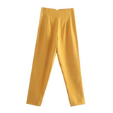 MQTIME  -  Fashion Office Wear High waist Pants for Women Formal Pants Office outfits Pencil Trousers Black Pink White Ladies Pants