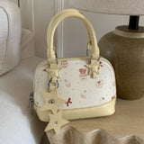  MQTIME  -  Fashion Cute Yellow Star PU Leather Kawaii Crossbody Bag Single Storage Bags Woman Bag Storage Bags Purses Handbags