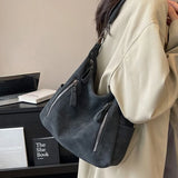 Mqtime Fashion Women Tote Bags Korean Style Large Capacity Bolso Mujer Solid Casual Daily Commute Crossbody Shoulder Bags