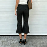 MQTIME  -  Euramerican Street Lazy Simple Low Waist Mid-length Pants Y2k Aesthetic All Match Flare Suit Trousers Harajuku Pant Women Clothe