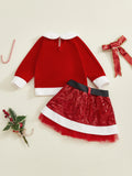 MQTIME  -  Baby Boy Christmas Outfit Plaid Shirt Suspender Pants Bowtie 3 Piece Winter Set Holiday Party Costume