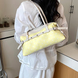  MQTIME  -  Korean Style Polka Dot Small PU Leather Top Handle Bag Ladies Contrast Color Shoulder Crossbody Bags New Trend Handbag