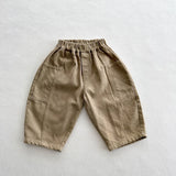  MQTIME  -  Autumn New Children Casual Pants Fashion Boys Simple Pocket Trousers Solid Baby Girls Loose Harem Pants Cotton Kids Clothes
