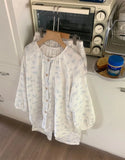 MQTIME  -  Spring Sweet Long Sve Children's Clothing Thin Air Conditioning Suit Home Clothes Set for Mother And Daughter Girls