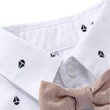 MQTIME  -  Hot Baby Boy Clothing Suit Newborn Handsome Romper Bow Set Birthday Festival Gift Jumpsuit Hat Toddler Boys Wedding Outfit Dress