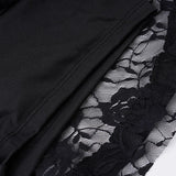  MQTIME  -  Lace Splicing Skirt Low Waist A Word Cake Skirt Women's Clothing