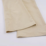 MQTIME  -  Retro Sweet Y2k Low Rise Chic Pants Women's Streetwear Lace-up Loose Straight Capris Khaki Retro Korean Chic Baggy Pant