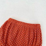 MQTIME  -  Summer New Fashion Versatile Infant and Toddler Girl Baby Sweet Dot Printed Suspended Top+Bottom Wrapped Pants Sleeveless Set