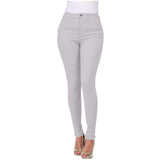 MQTIME  -  Classic Basic Multicolor Elastic Slim Fit Denim Jeans for Women High Waist Commute Style Water Washed Other Material 100%